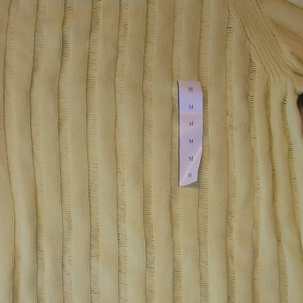 Lemon Yellow Long Sleeve Sweater - Picture 2 of 4